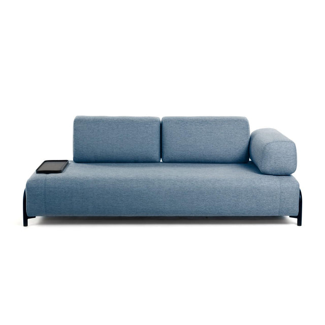 Compo 3-Sitzer Sofa blau mit kleinem Tablett 232 cm - ZEN ZONE