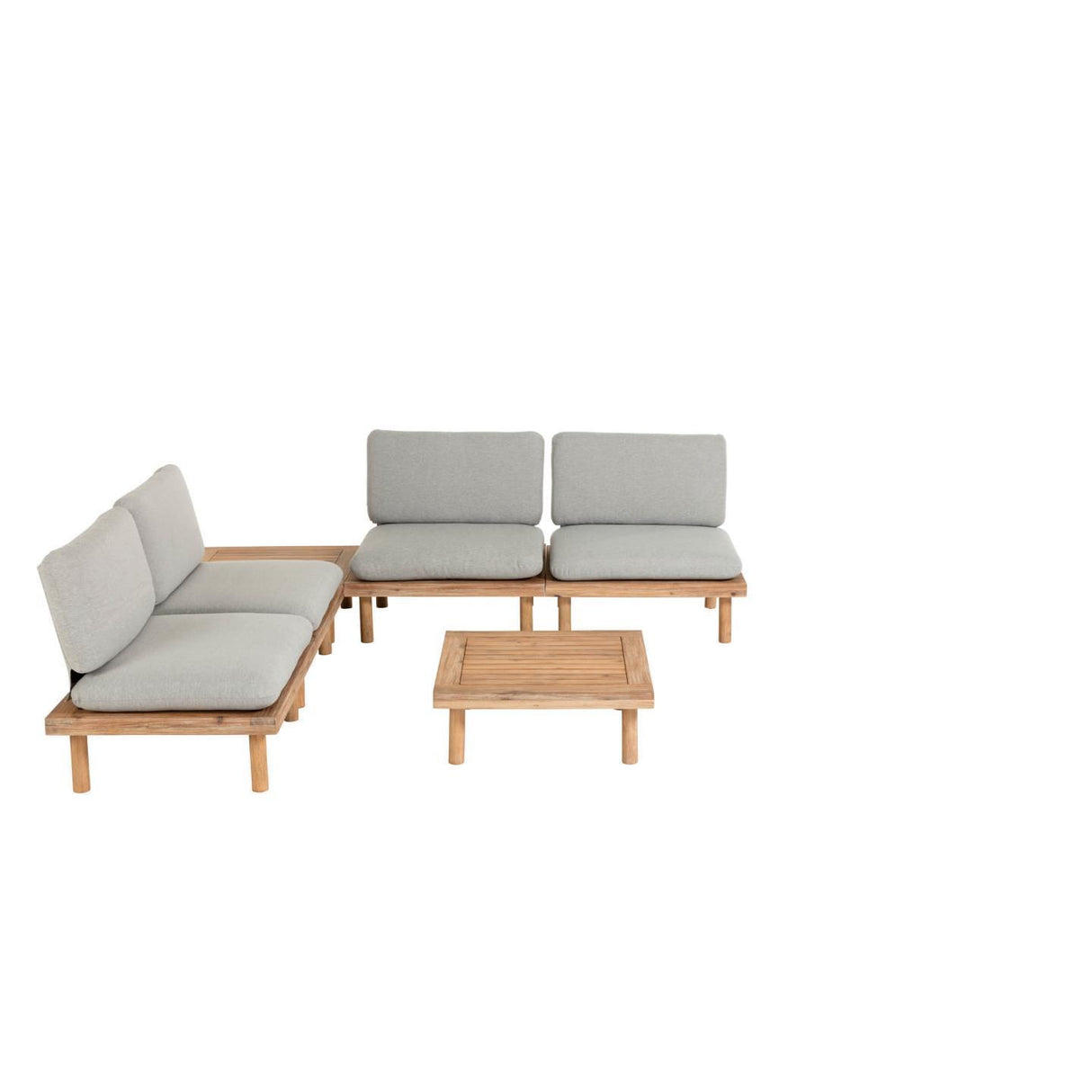 Viridis Outdoor Set, bestehend aus 4 Sessel und 2 Tischen FSC 100% - ZEN ZONE Furniture