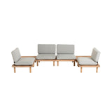 Viridis Outdoor Set, bestehend aus 4 Sessel und 2 Tischen FSC 100% - ZEN ZONE Furniture