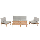 Viridis Outdoor Set, bestehend aus 4 Sessel und 2 Tischen FSC 100% - ZEN ZONE Furniture