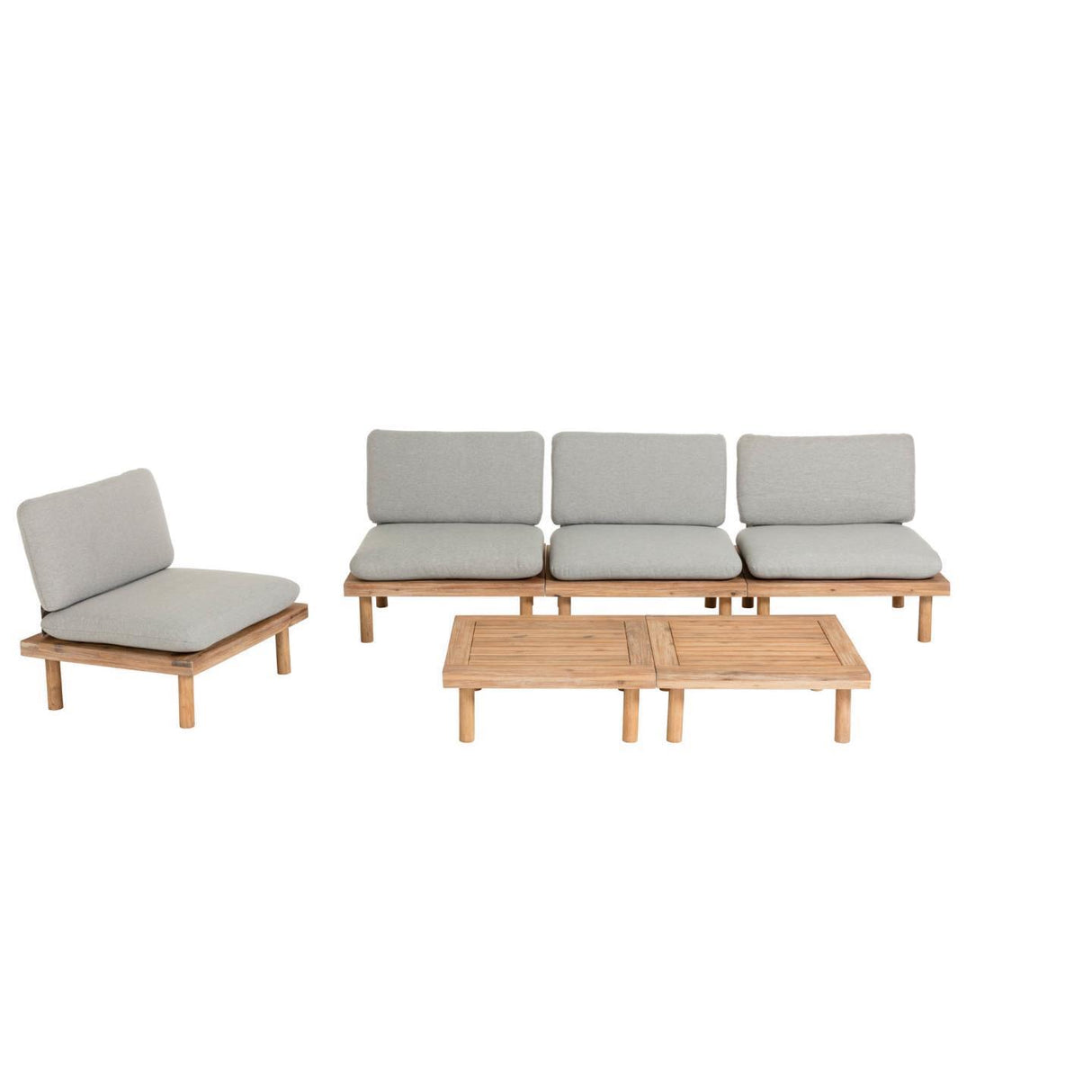 Viridis Outdoor Set, bestehend aus 4 Sessel und 2 Tischen FSC 100% - ZEN ZONE Furniture