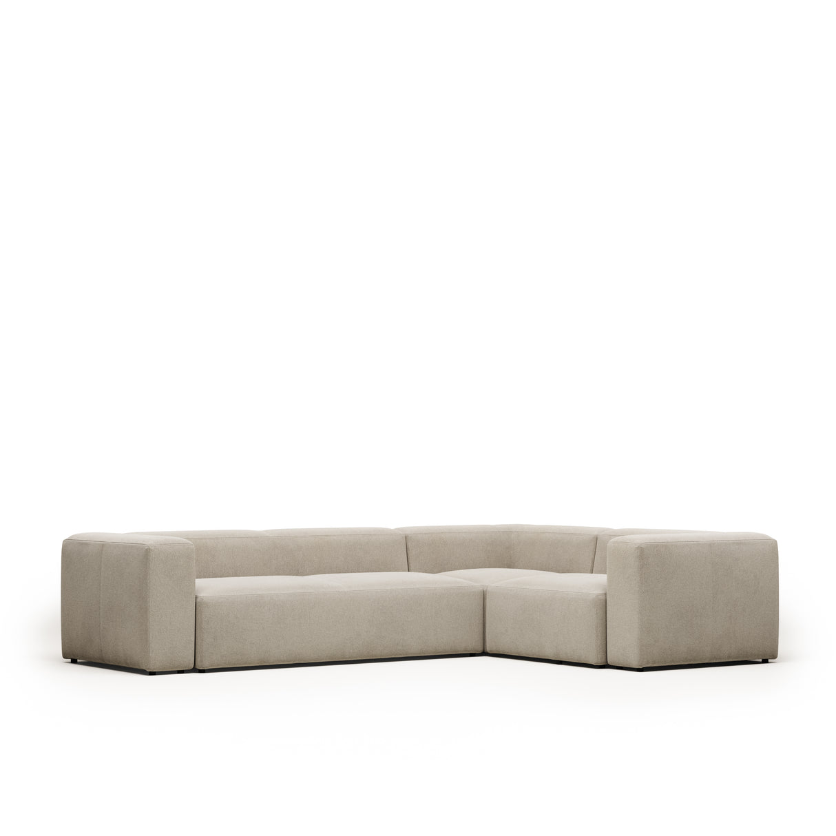 Blok 4-Sitzer-Ecksofa beige 320 x 230 cm / 230 x 320 cm - ZEN ZONE