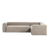 Blok 4-Sitzer-Ecksofa beige 320 x 230 cm / 230 x 320 cm - ZEN ZONE