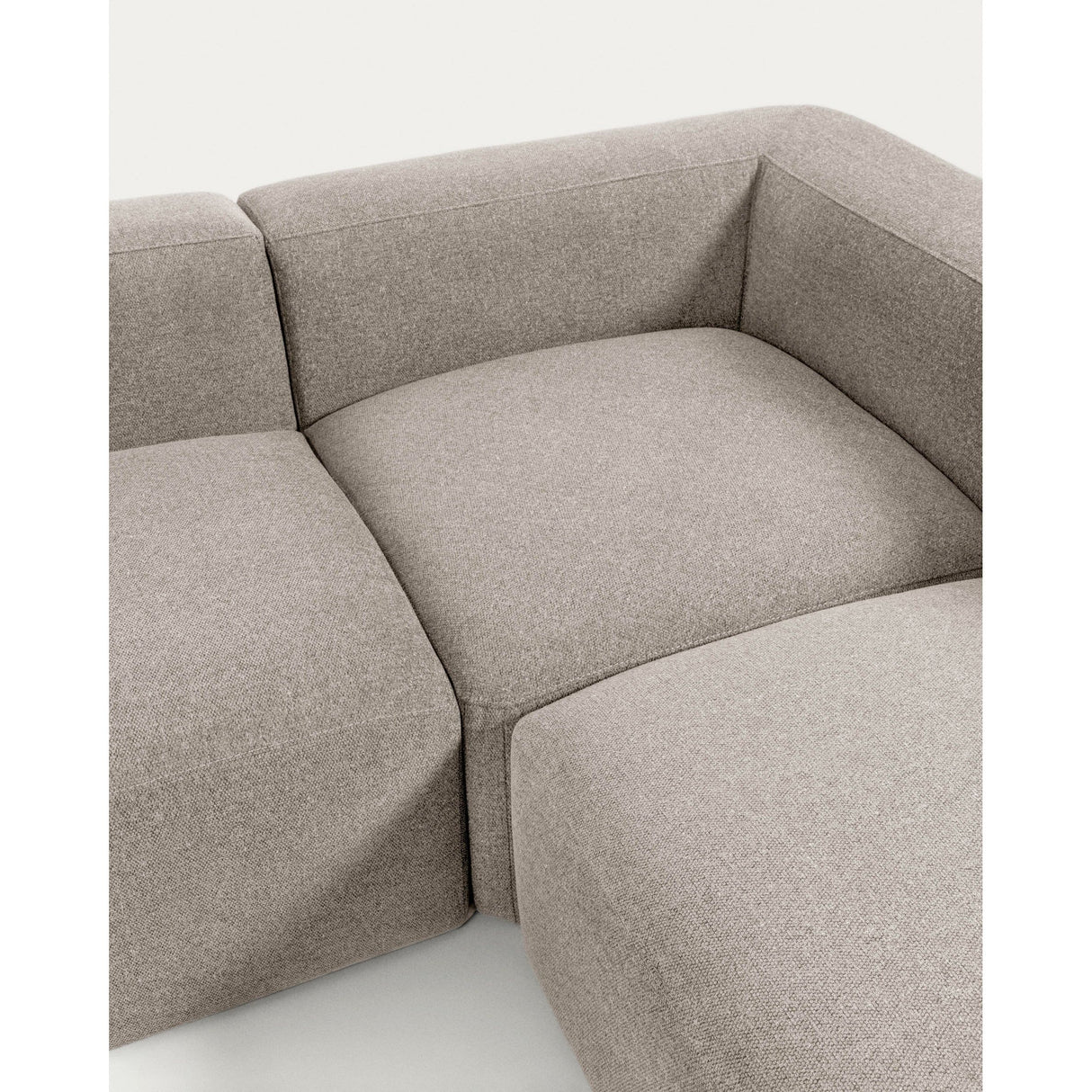 Blok 4-Sitzer-Ecksofa beige 320 x 230 cm / 230 x 320 cm - ZEN ZONE