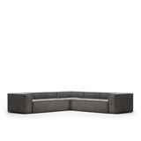 Blok 6-Sitzer-Ecksofa breiter Cord grau 320 x 320 cm - ZEN ZONE