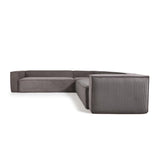 Blok 6-Sitzer-Ecksofa breiter Cord grau 320 x 320 cm - ZEN ZONE