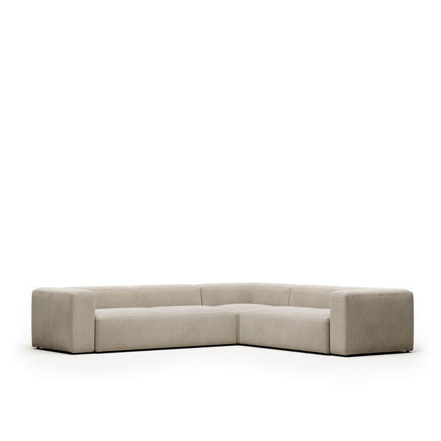 Blok 5-Sitzer-Ecksofa in Beige 320 x 290 cm / 290 x 320 cm - ZEN ZONE