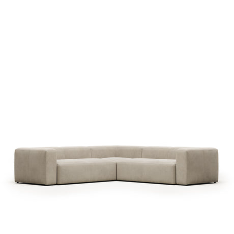 Blok 4-Sitzer Ecksofa beige 290 x 290 cm - ZEN ZONE