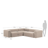 Blok 4-Sitzer Ecksofa beige 290 x 290 cm - ZEN ZONE