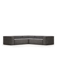 Blok 4-Sitzer-Ecksofa breiter Cord grau 290 x 290 cm - ZEN ZONE