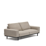 Noa 3-Sitzer Sofa beige und Beine mit dunklem Finish 230 cm - ZEN ZONE