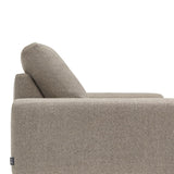 Noa 3-Sitzer Sofa beige und Beine mit dunklem Finish 230 cm - ZEN ZONE