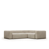 Blok 3-Sitzer Ecksofa beige 290 x 230 cm / 230 cm 290 cm - ZEN ZONE