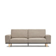 Noa 3-Sitzer Sofa beige mit Beinen naturbelassen 230 cm - ZEN ZONE