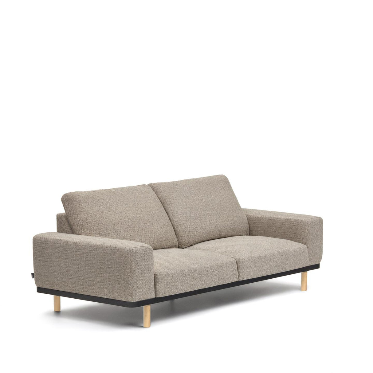 Noa 3-Sitzer Sofa beige mit Beinen naturbelassen 230 cm - ZEN ZONE