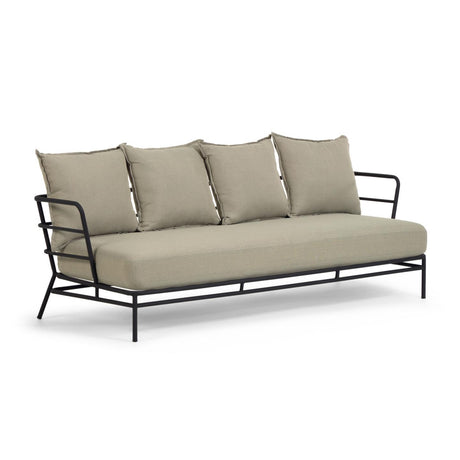 Mareluz 3-Sitzersofa aus schwarzem Stahl 197 cm - ZEN ZONE