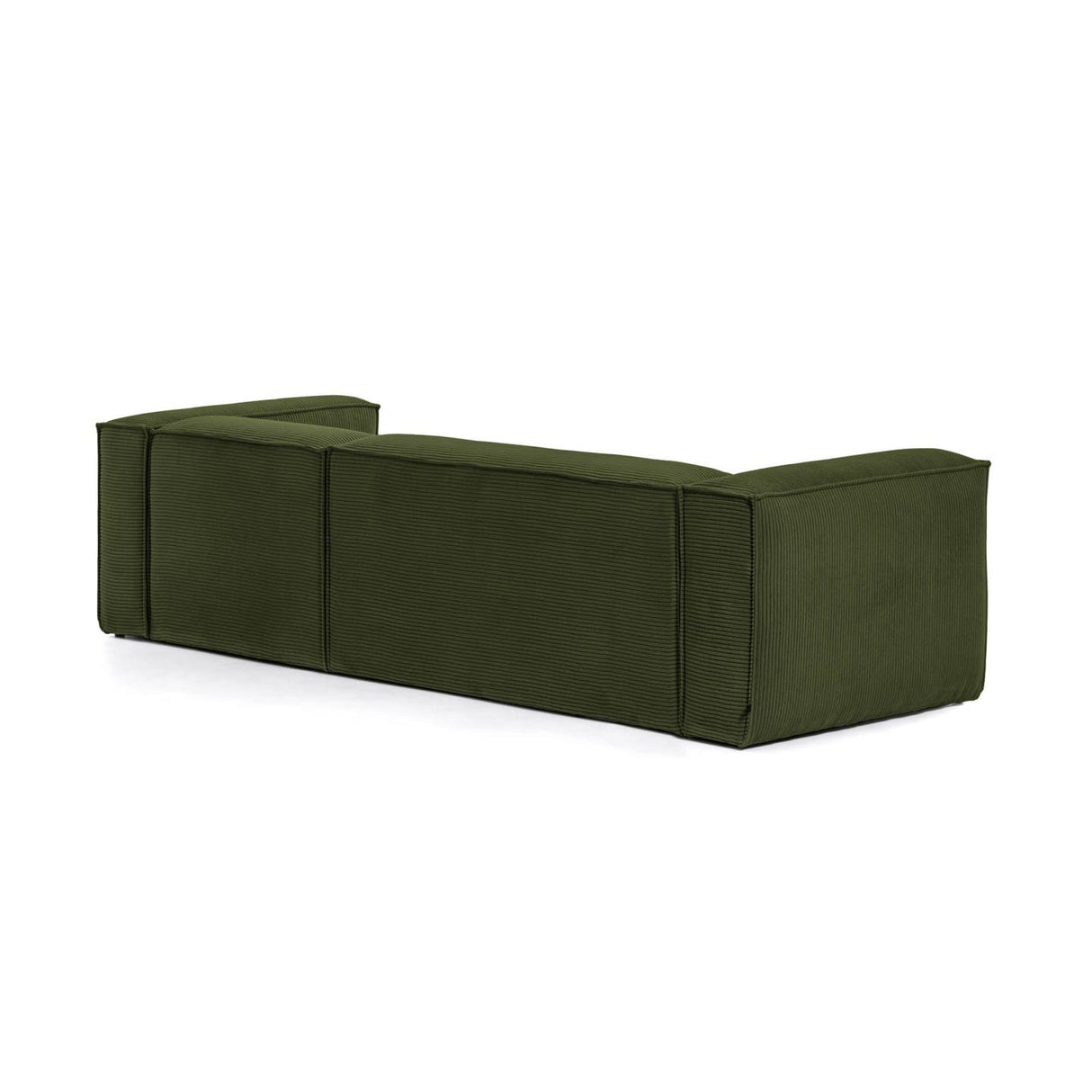 Blok 3-Sitzer-Sofa mit Chaiselongue rechts breiter Cord grün 300 cm - ZEN ZONE