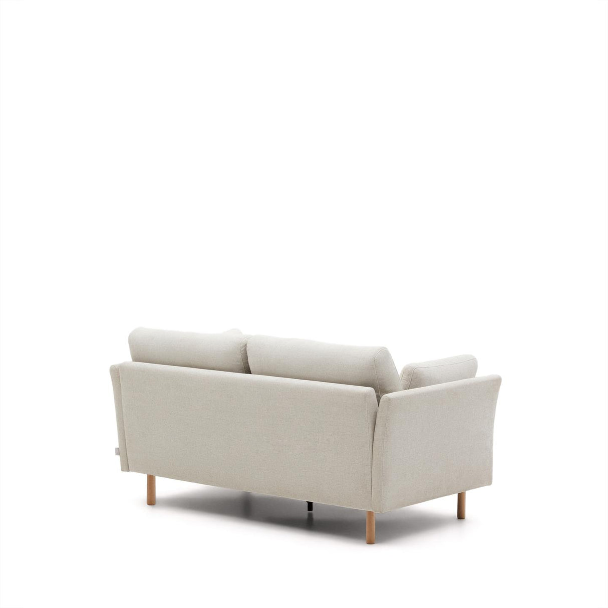 Gilma 2-Sitzer-Sofa aus Chenille in Perle und Beine mit natürlichem Finish 170 cm - ZEN ZONE