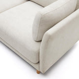 Gilma 2-Sitzer-Sofa aus Chenille in Perle und Beine mit natürlichem Finish 170 cm - ZEN ZONE