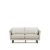 Gilma 2-Sitzer-Sofa aus Chenille in Perle und Beine mit schwarzem Finish 170 cm - ZEN ZONE