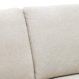 Gilma 2-Sitzer-Sofa aus Chenille in Perle und Beine mit schwarzem Finish 170 cm - ZEN ZONE