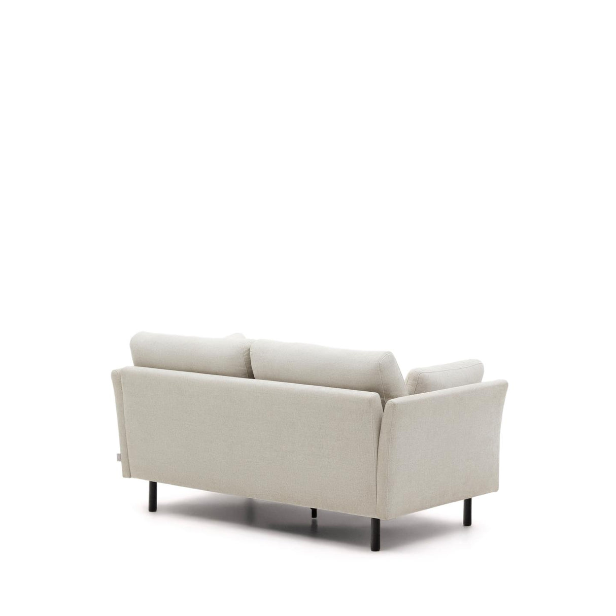 Gilma 2-Sitzer-Sofa aus Chenille in Perle und Beine mit schwarzem Finish 170 cm - ZEN ZONE