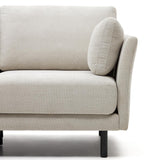 Gilma 2-Sitzer-Sofa aus Chenille in Perle und Beine mit schwarzem Finish 170 cm - ZEN ZONE