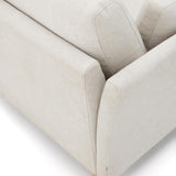 Gilma 2-Sitzer-Sofa aus Chenille in Perle und Beine mit schwarzem Finish 170 cm - ZEN ZONE