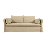 Tanit Schlafsofa beige und Beine aus massivem Buchenholz mit natürlichem Finish 210 cm - ZEN ZONE