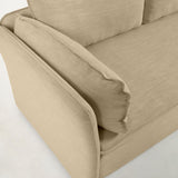 Tanit Schlafsofa beige und Beine aus massivem Buchenholz mit natürlichem Finish 210 cm - ZEN ZONE