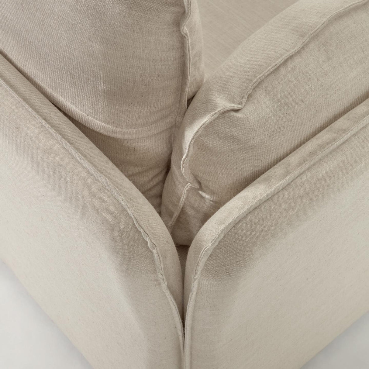 Tanit Schlafsofa weiß und Beine aus massivem Buchenholz mit natürlichem Finish 210 cm - ZEN ZONE