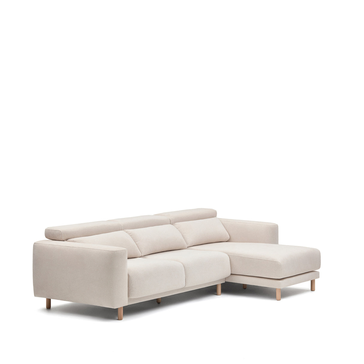 Singa 3-Sitzer Sofa mit Chaiselongue rechts weiß 296 cm - ZEN ZONE