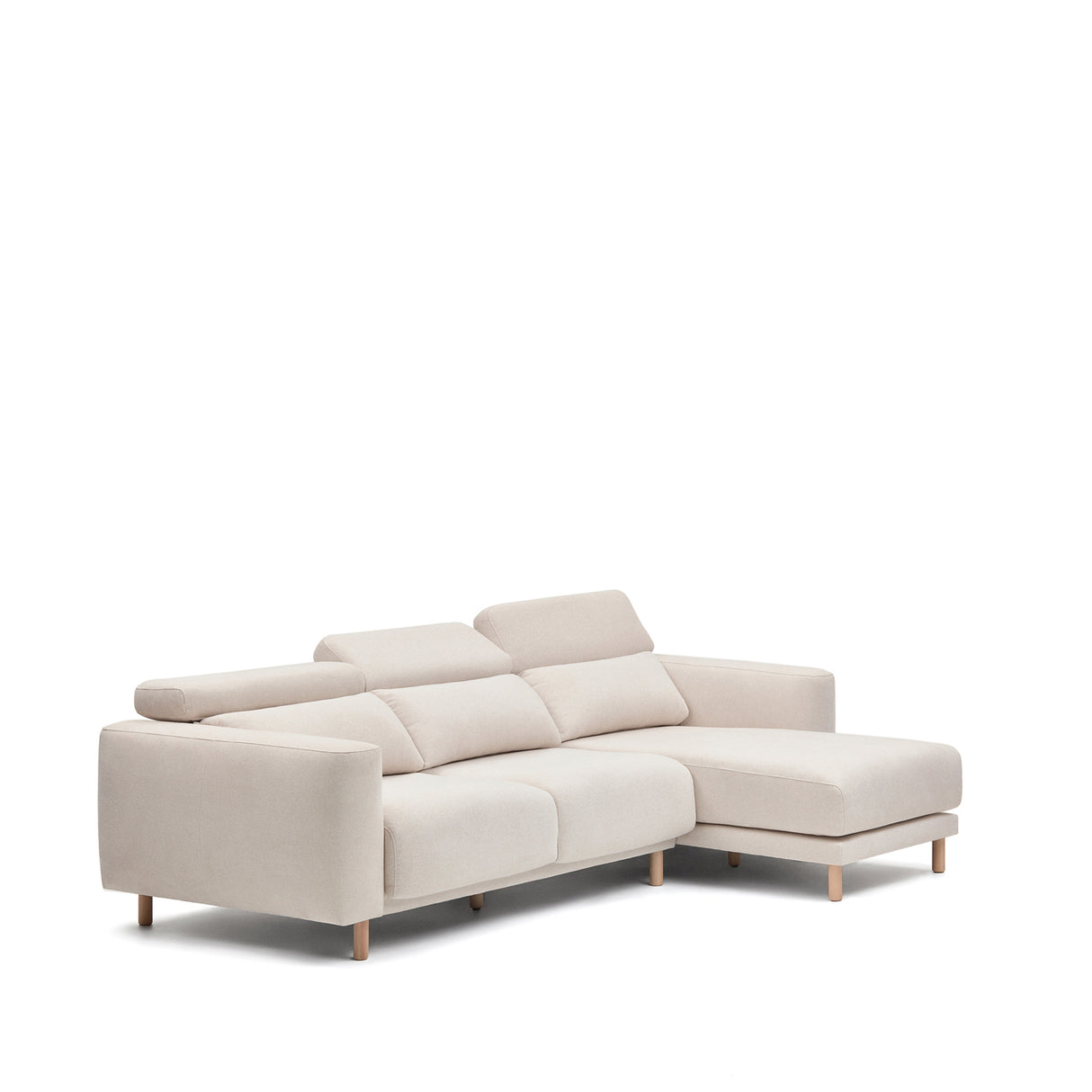 Singa 3-Sitzer Sofa mit Chaiselongue rechts weiß 296 cm - ZEN ZONE