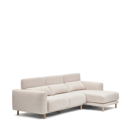 Singa 3-Sitzer Sofa mit Chaiselongue rechts weiß 296 cm - ZEN ZONE