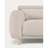 Singa 3-Sitzer Sofa mit Chaiselongue rechts weiß 296 cm - ZEN ZONE