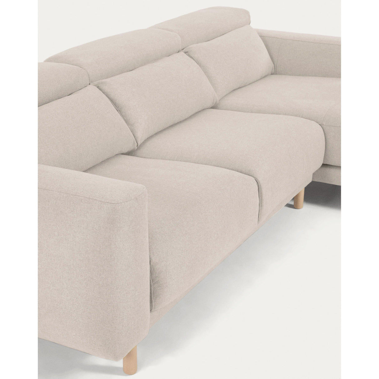 Singa 3-Sitzer Sofa mit Chaiselongue rechts weiß 296 cm - ZEN ZONE