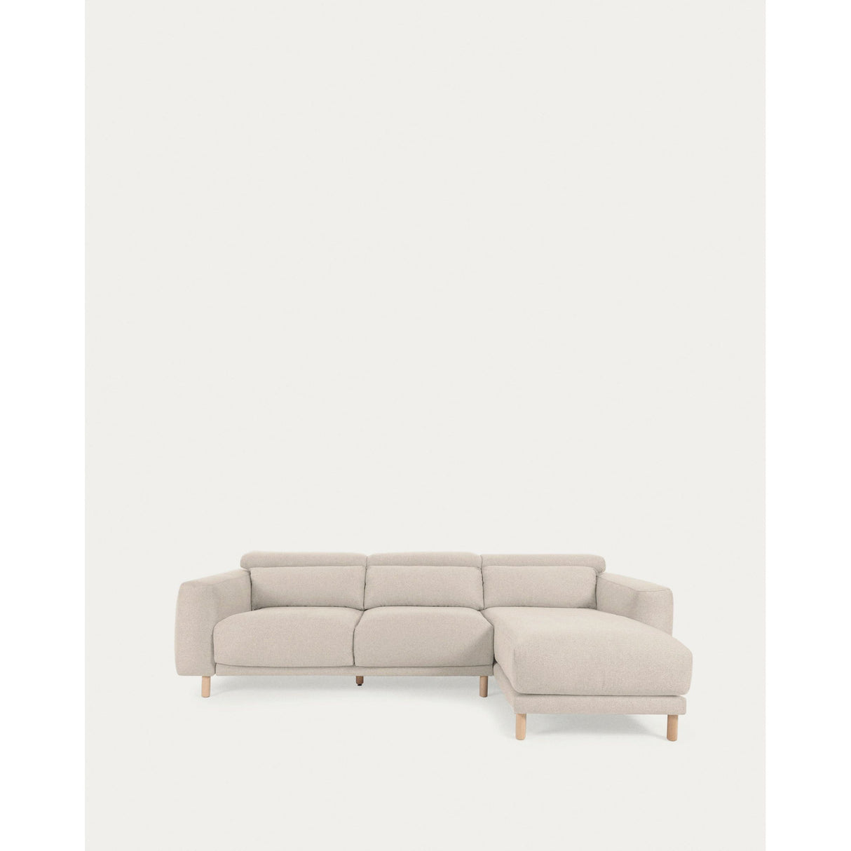 Singa 3-Sitzer Sofa mit Chaiselongue rechts weiß 296 cm - ZEN ZONE