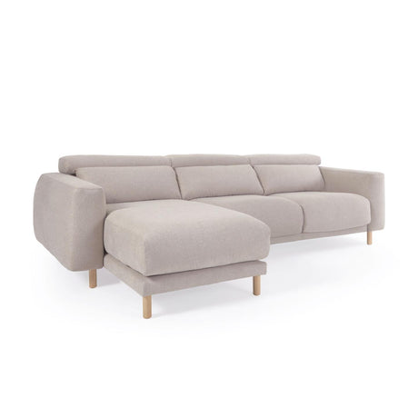 Singa 3-Sitzer Sofa mit Chaiselongue links beige 296 cm - ZEN ZONE