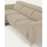 Singa 3-Sitzer Sofa mit Chaiselongue links beige 296 cm - ZEN ZONE