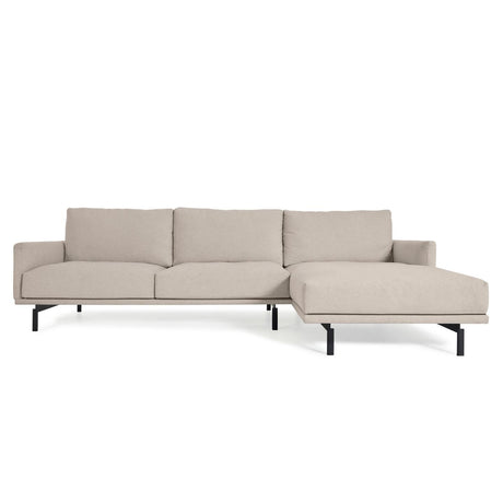 Galene 3-Sitzer Sofa beige mit Chaiselongue rechts 254 cm - ZEN ZONE