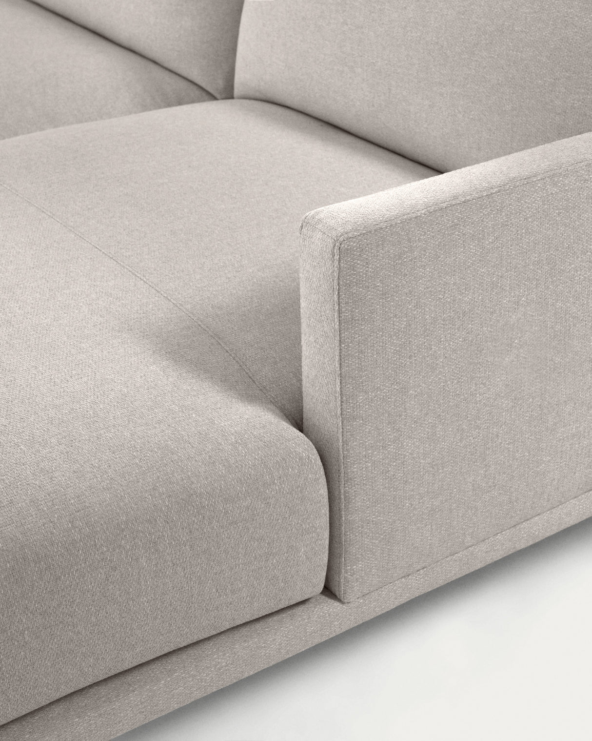 Galene 3-Sitzer Sofa beige mit Chaiselongue rechts 214 cm - ZEN ZONE Furniture