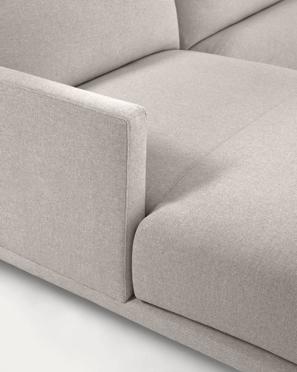 Galene 3-Sitzer Sofa beige mit Chaiselongue links 214 cm - ZEN ZONE Furniture