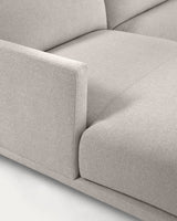 Galene 3-Sitzer Sofa beige mit Chaiselongue links 214 cm - ZEN ZONE Furniture