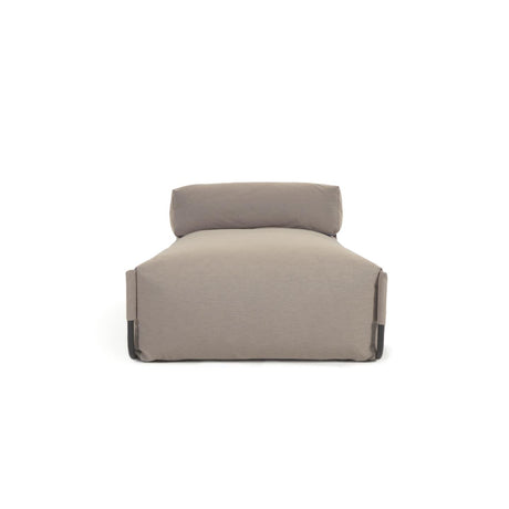 Square Puff Modularsofa longue m. Rückenlehne 100% outdoor grün und Alu schwarz 165x101 cm - ZEN ZONE