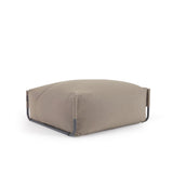 Puff modulares Sofa 100% für draußen Square grün und schwarzes Aluminium 101 x 101 cm - ZEN ZONE