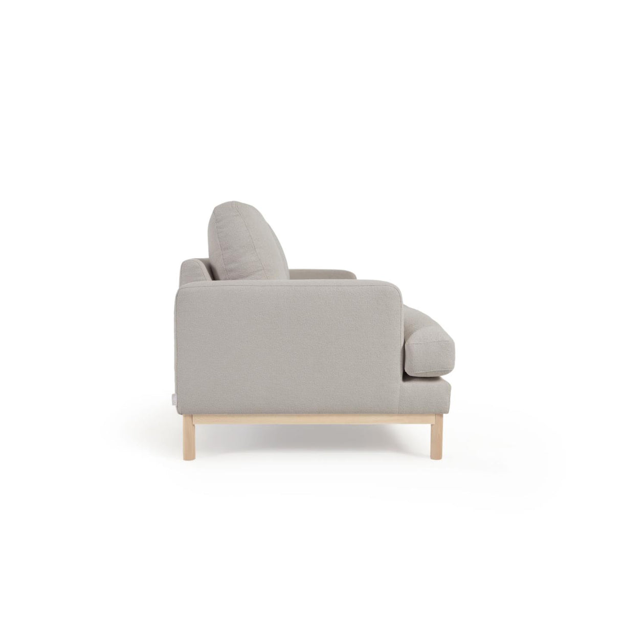 Sofa Mihaela für 3 Sitzer mit Bouclé-Bezug in Grau 203 cm - ZEN ZONE