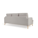 Sofa Mihaela für 3 Sitzer mit Bouclé-Bezug in Grau 203 cm - ZEN ZONE