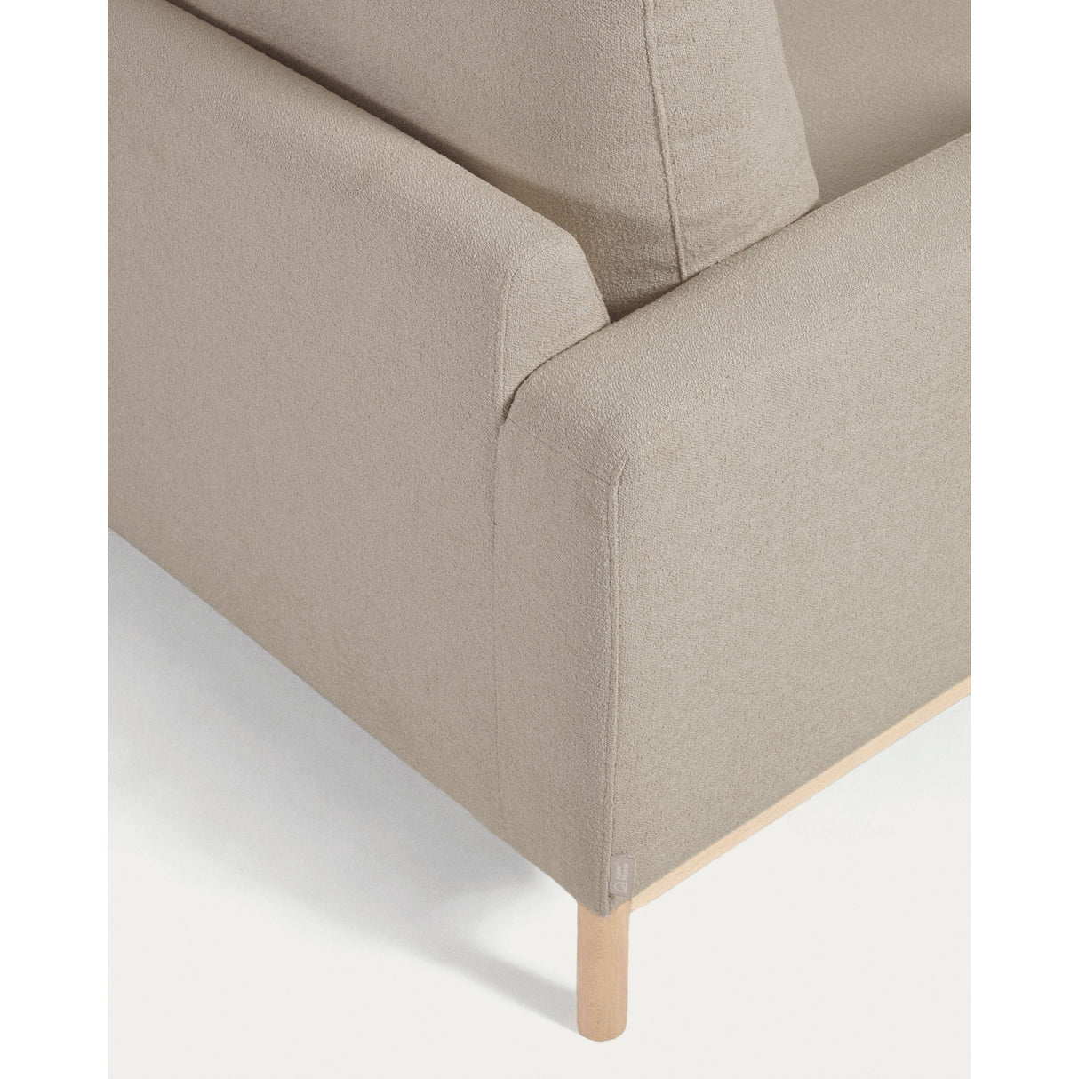 Sofa Mihaela für 3 Sitzer mit Bouclé-Bezug in Grau 203 cm - ZEN ZONE