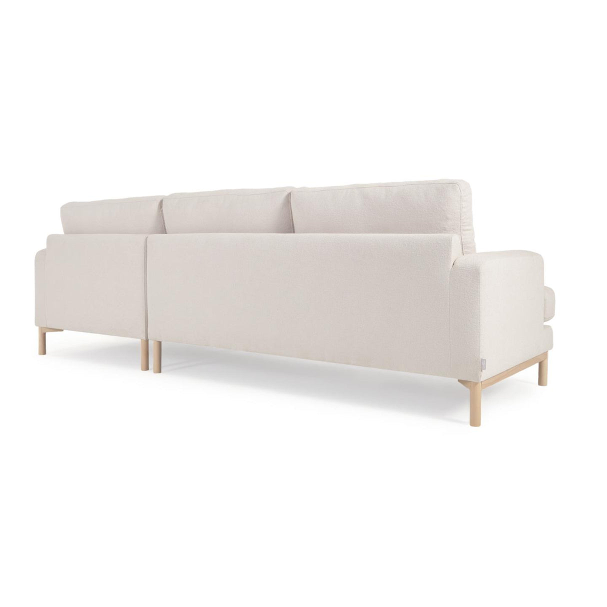 Sofa Mihaela für 3 Sitzer mit Chaiselongue rechts mit Bouclé-Bezug in Weiß 264 cm - ZEN ZONE