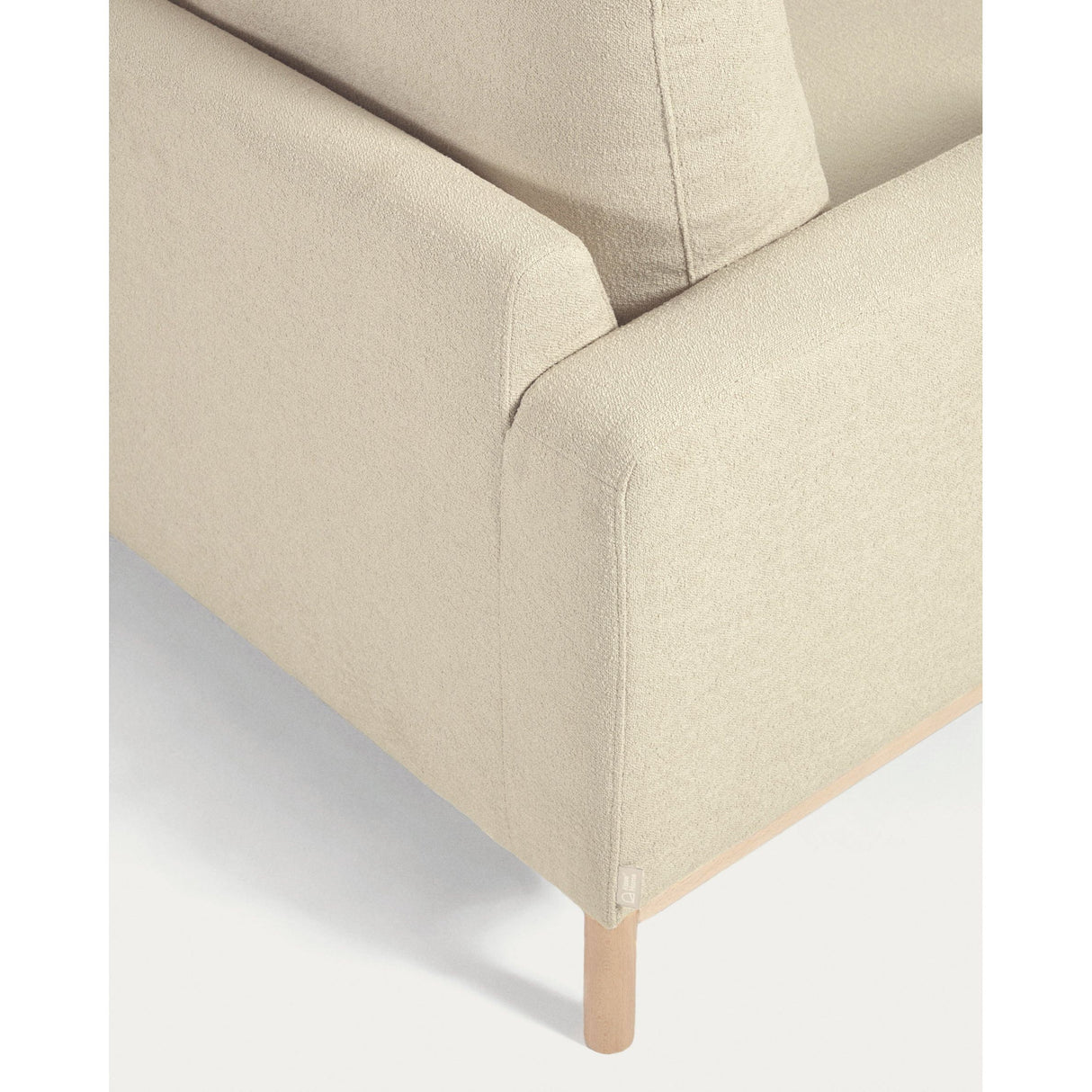 Sofa Mihaela für 3 Sitzer mit Chaiselongue rechts mit Bouclé-Bezug in Weiß 264 cm - ZEN ZONE